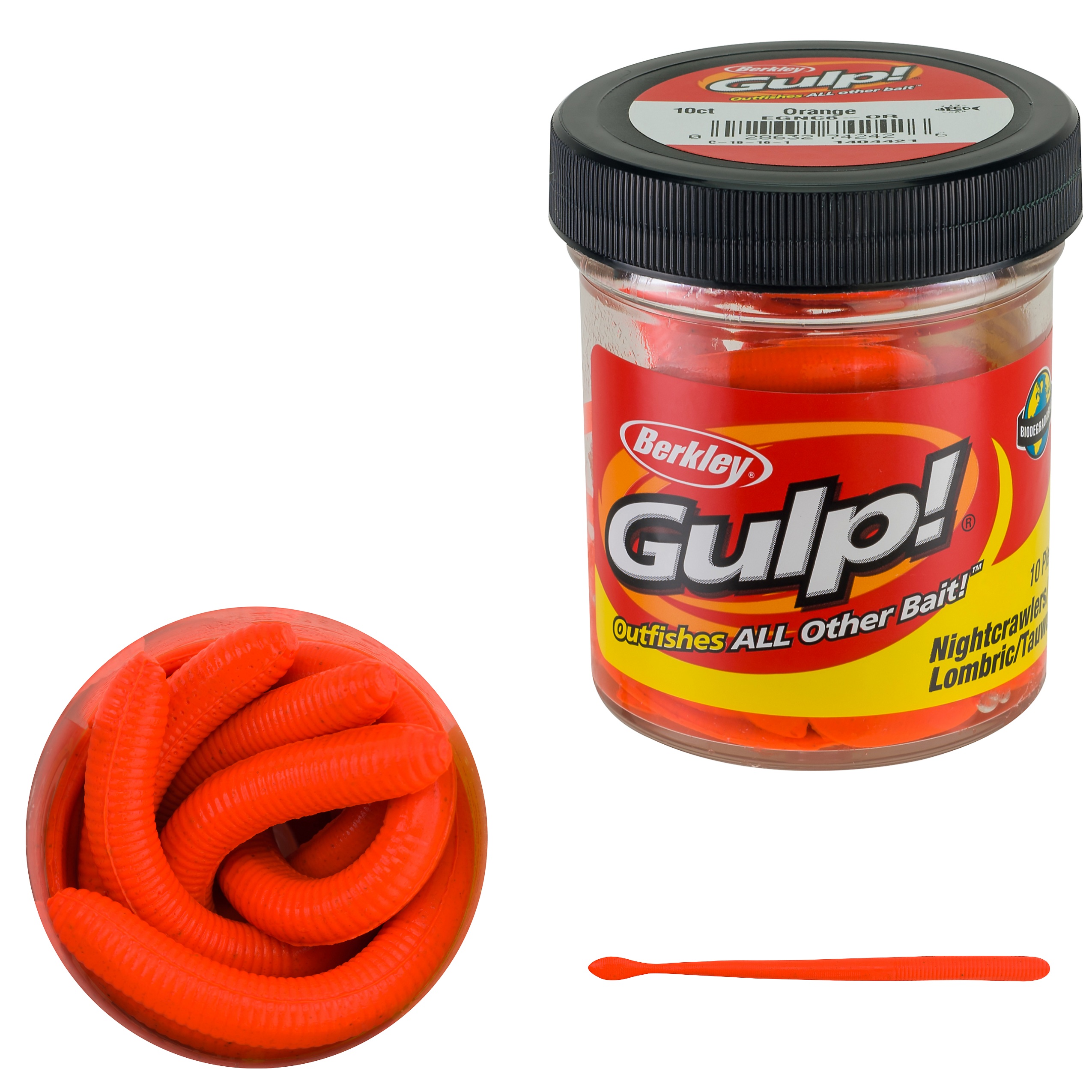 Gulp!® Nightcrawler 150mm Orange - TroutShop