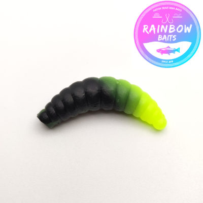 Rainbow Baits Larva 38 mm DC29 Black/Chartreuse