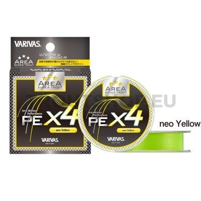 Varivas Super Trout Area PE X4 #0.3 75m 6.7lb - Neo Yellow