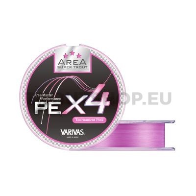 Varivas Super Trout Area PE X4 75m #0.175 5lb - Tournament Pink