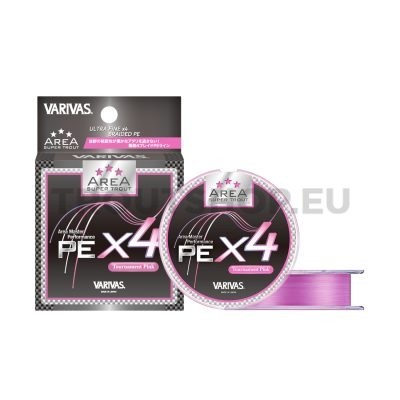 Varivas Super Trout Area PE X4 75m #0.15 4lb - Tournament Pink