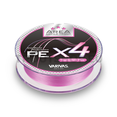 Varivas Super Trout Area PE X4 75m #0.175 5lb - Tournament Pink