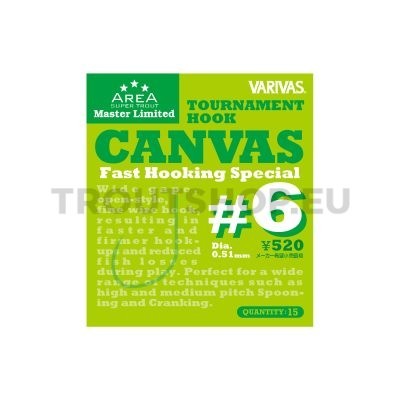 Varivas Super Trout Area Master Limited Tournament Hook Canvas #6