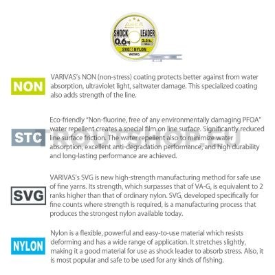Varivas Super Trout Area Shock Leader SVG2 Nylon #0.6 50m 3.5lb 0.128mm